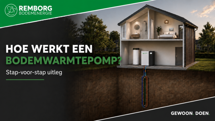 Hoe werkt een bodemwarmtepomp visueel weergegeven