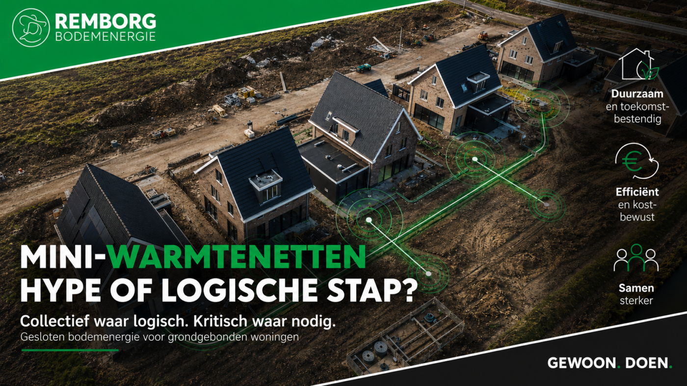 Huizen met een voorbeeld van waar de warmtenetten komen