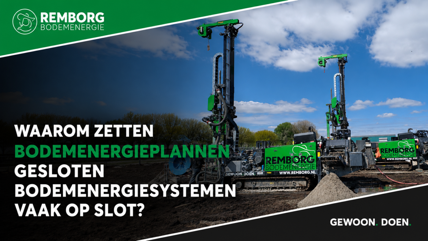 Waarom zetten bodemenergieplannen gesloten bodemenergie systemen vaak op slot?